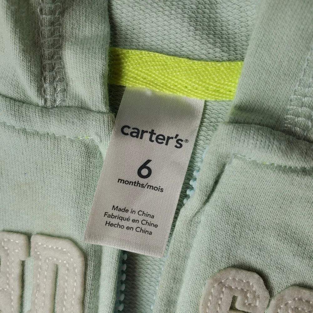 Carter's Size 6m Baby Boy Handsome Hooded Light Zip-up Jacket